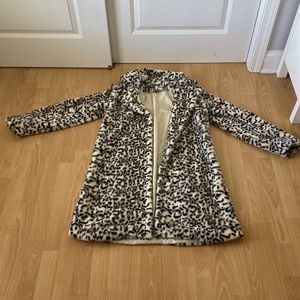 Black and white cheetah print jacket